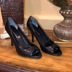 Black Snake Skin Heels!
